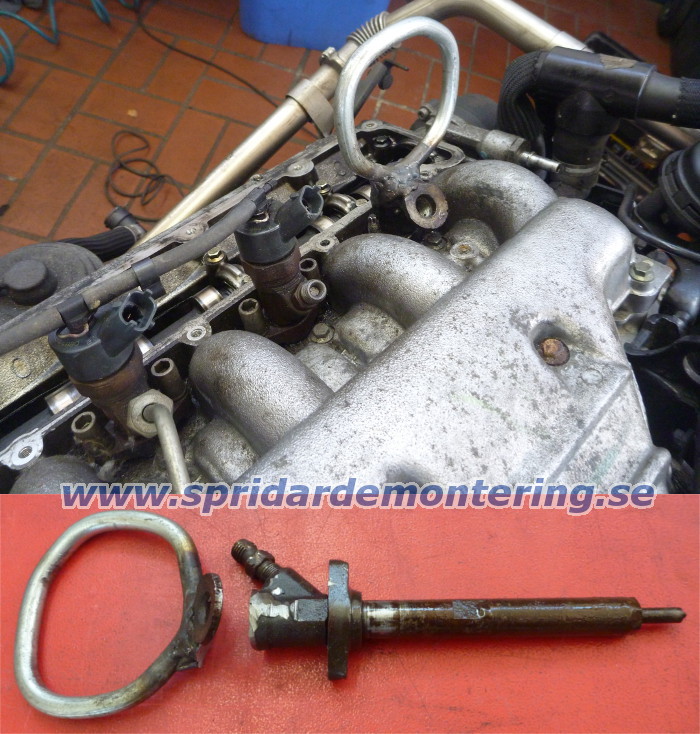 En svetsad spridare tas ut ur Peugeot / Citroen
                med 2.2 HDi motor